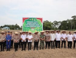 Polres Sergai Dukung Penuh Program Ketahanan Pangan Nasional, Tanam Jagung Serentak